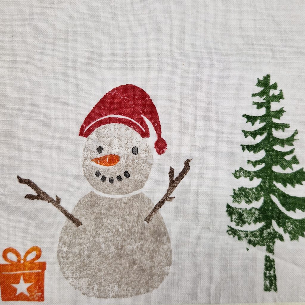 Schneemann Blockprint