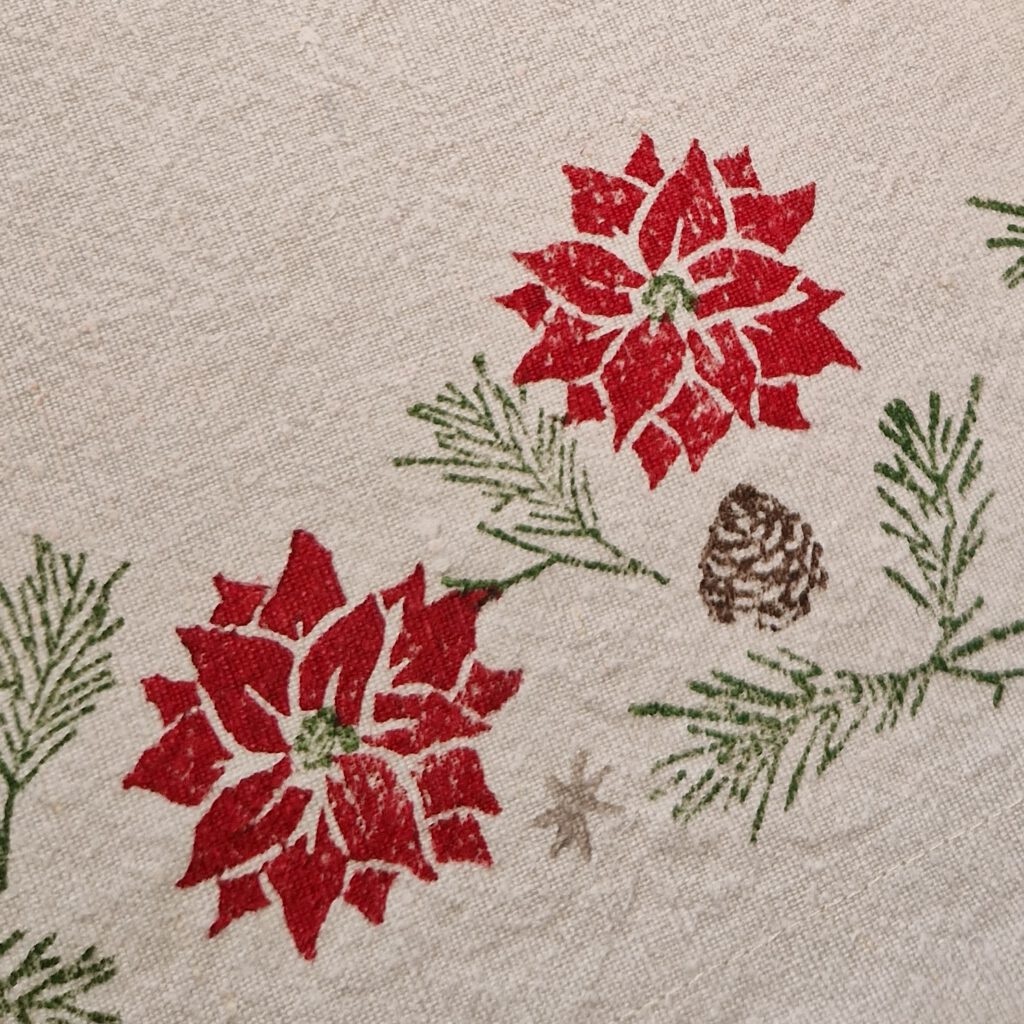 Weihnachtsstern Blockprint