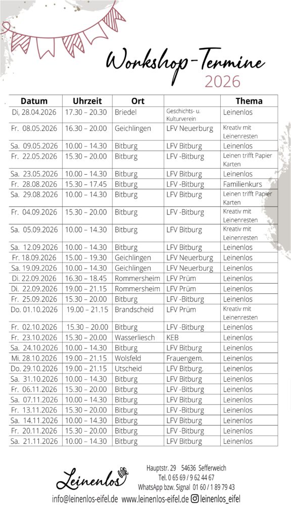 Leinenlos Workshop