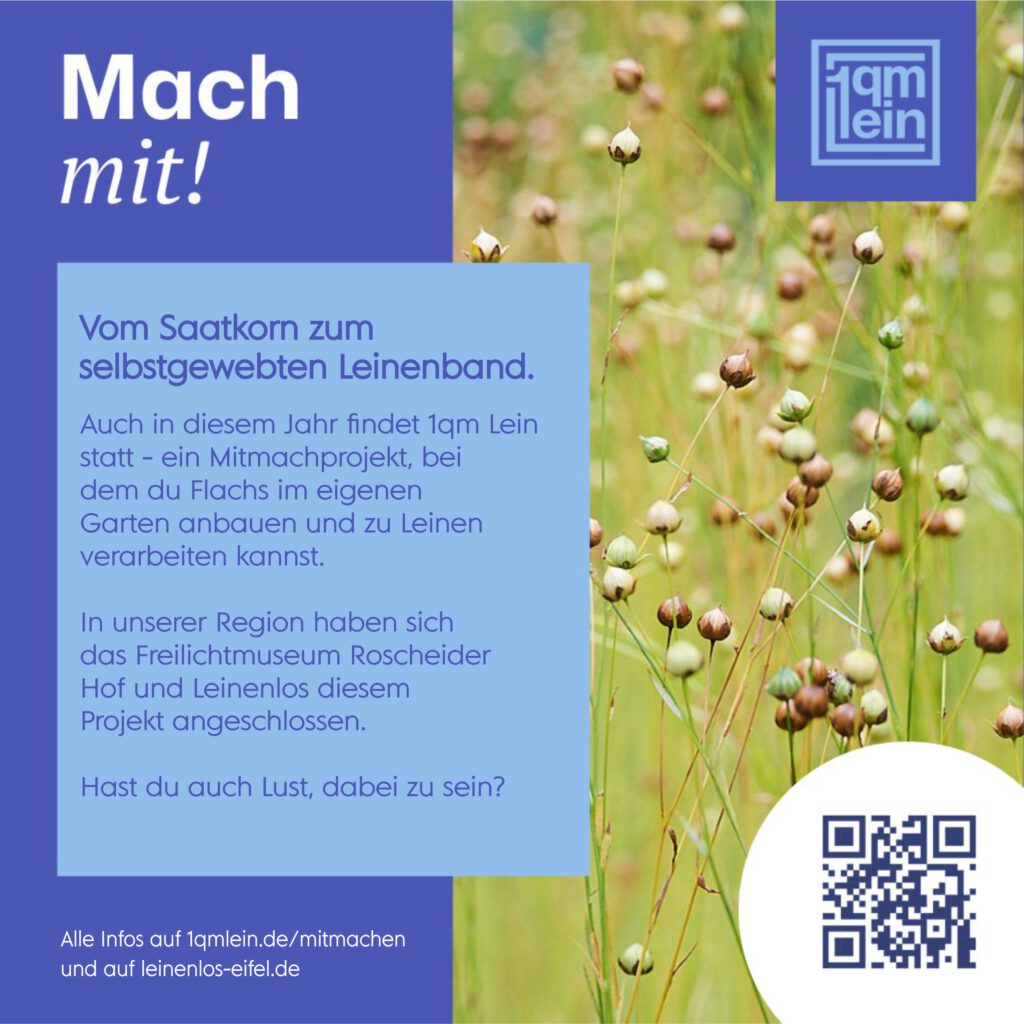 1 qm Lein 